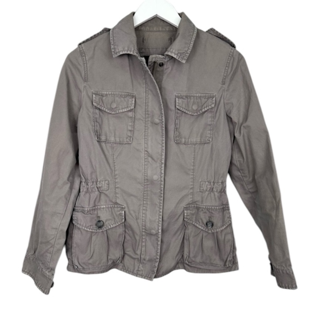 Banana Republic Gray Utility Military Jacket Size Small